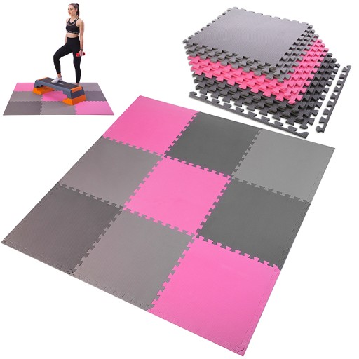DUŻA MATA 180x180 CM PUZZLE POD SPRZĘT ZESTAW 9 SZT. NA SIŁOWNIĘ DO ĆWICZEŃ