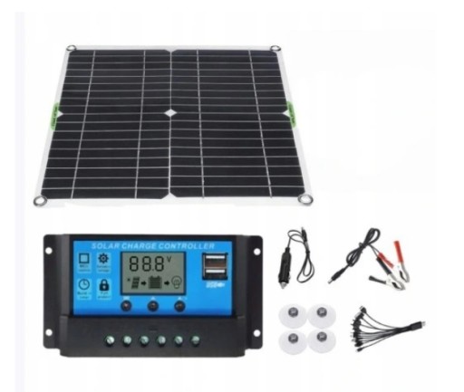 PANEL SŁONECZNY ZESTAW SOLARNY 200W 60A REGULATOR
