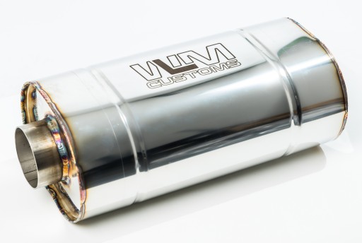 Tłumik Sportowy Przelotowy WLM 120/160 Owalny dł 350mm stal nierdzewna INOX