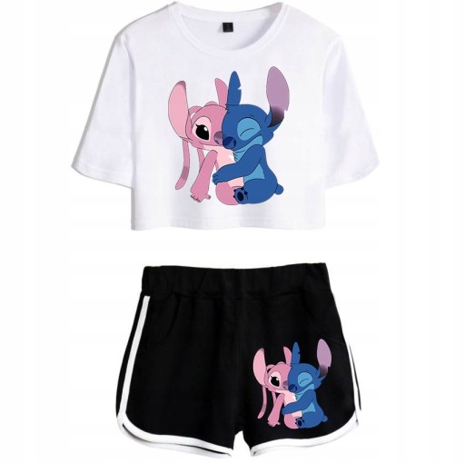 PIŻAMA STICH ANGEL MIŁOŚĆ ROZMIARY T-SHIRT KOMPLET