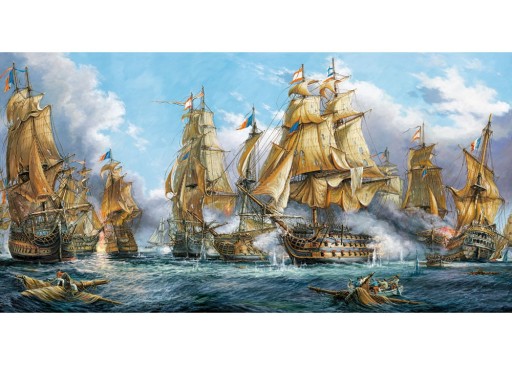 PUZZLE 4000 UKŁADANKA OBRAZ BITWA MORSKA STATKI ŻAGLOWCE GALEONY 9+ CASTOR