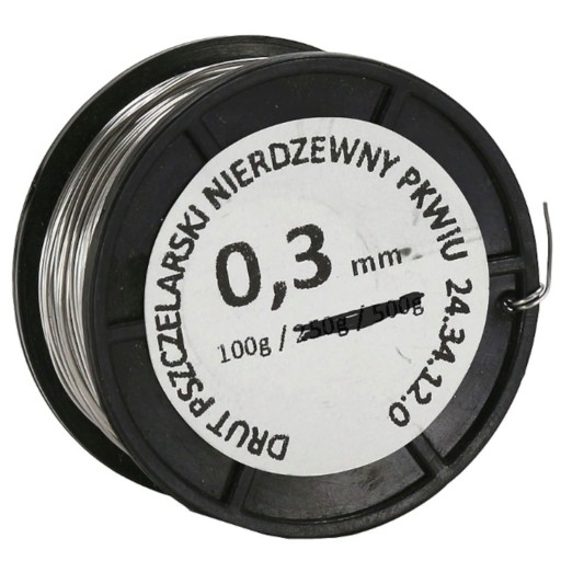Drut do ramek pszczelich ocynkowany 0,3 mm - 500g