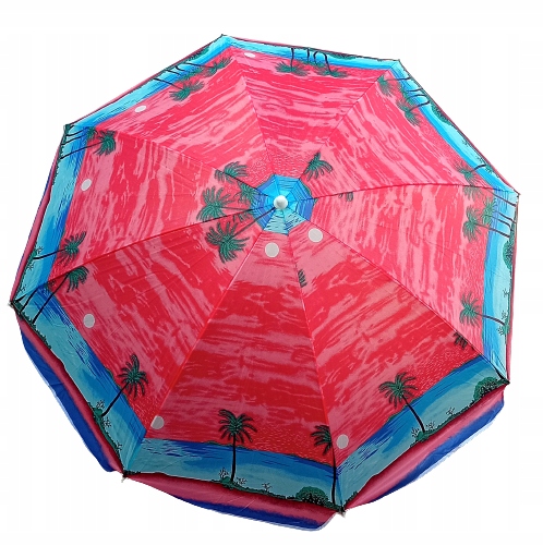 PARASOL OGRODOWY PLAŻOWY BALKONOWY ŁAMANY 200 cm MALINOWY