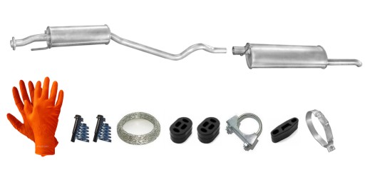 OPEL ASTRA F 1.8 1.7D (1991-1998) SEDAN TŁUMIK ŚRODKOWY KOŃCOWY