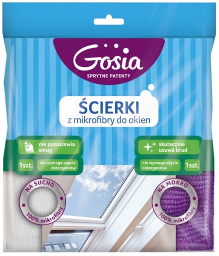 GOSIA KOMPLET 2 ŚCIERKEK Z MIKROFIBRY DO OKIEN