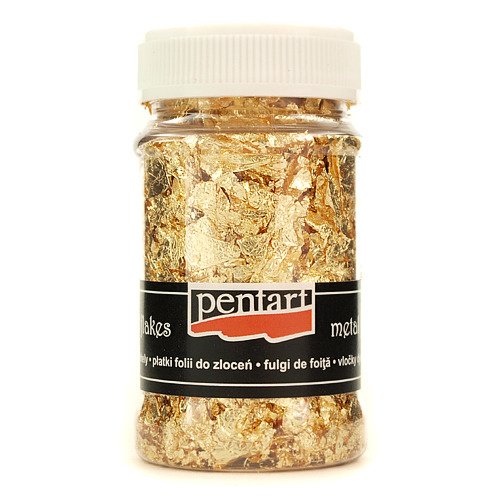 PENTART FOLIA PŁATKI 100ml ZŁOTO 2