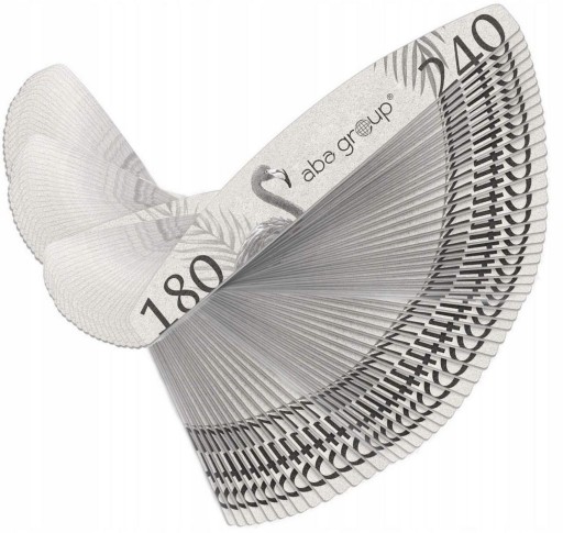 Pilnik do Paznokci Półksiężyc Łódka 180/240 Slim Zestaw 25 szt Aba Group
