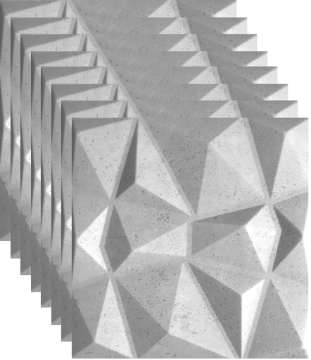 IMITACJA BETONU JASNY SZARY DIAMENT 41 NA ŚCIANĘ SUFIT PANEL 3D -ZESTAW 2m2
