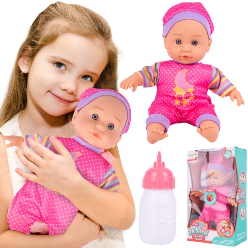 LALKA INTERAKTYWNA DO KARMIENIA BOBAS ZESTAW MAŁA MAMA BOBASEK MÓWI BUTELKA
