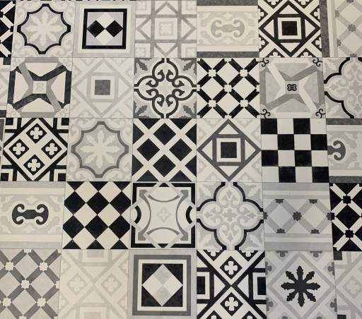 WYKŁADZINA LINOLEUM PCV 2m PATCHWORK MONO IMITACJA HISZPAŃSKA PŁYTKA