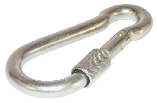 Karabińczyk do lin z zabezpieczeniem, 11mm, blokad