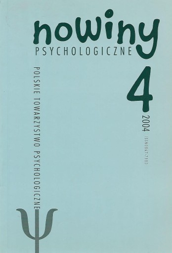 Nowiny psychologiczne 4 z 2004 [spis]