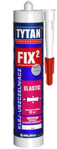 Klej Montażowy FIX2 ELASTIC Tytan Professional 290ml Elastyczny Uszczelnia