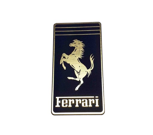 Naklejka Emblemat FERRARI złota 30x60mm