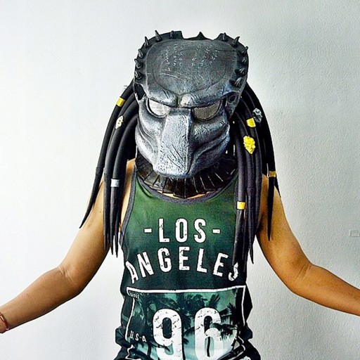 Maska Alien vs. Predator Cosplay Predator pełna tw