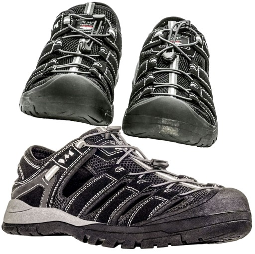 BUTY SANDAŁY TREKKINGOWE robocze MĘSKIE mikrofibra SPORTOWE BARDZO LEKKIE