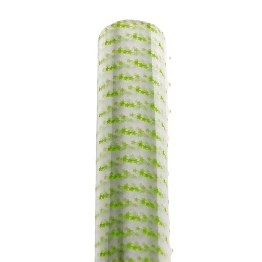 Folia Ozdobna W Gwiazdki Zielona 54x54 cm 50szt