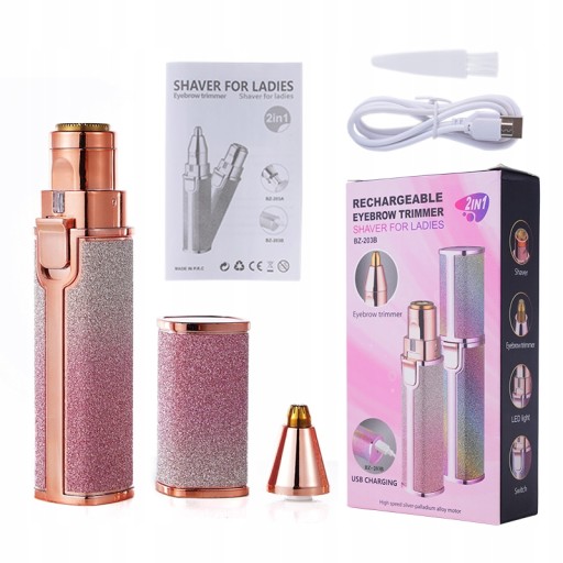 2 IN 1 Rechargeable Epilator Electric Eyebrow