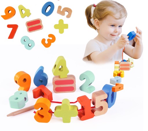 NAWLEKANKA KLOCKI MONTESSORI NAUKA LICZENIA ZESTAW