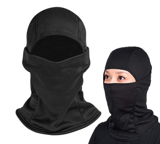 BALACLAVA WINTER HAT BICYCLE BALACLAVA OUTDOOR SPORTS CYCLING HAT BLACK