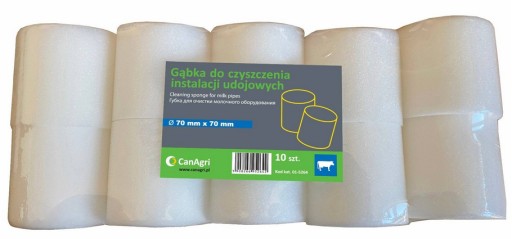 GĄBKI DO CZYSZCZENIA INSTALACJI UDOJOWYCH 70X70CM 10-SZTUK