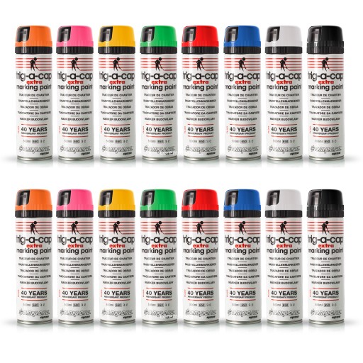 Farba geodezyjna AMPERE Trig-a-Cap Extra 12 szt.