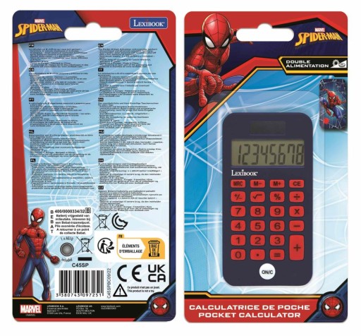 KALKULATOR KIESZONKOWY SPIDER-MAN Z OSŁONĄ OCHRONNĄ C45SP