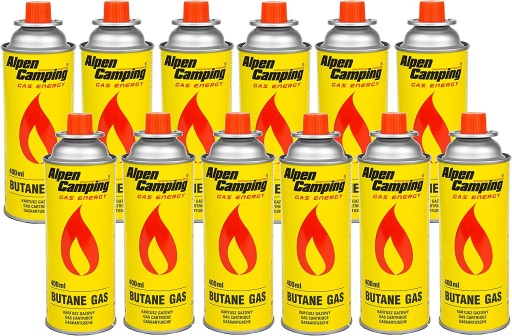 GAZ kartusz NABÓJ gazowy ALPEN CAMPING 400ml x12