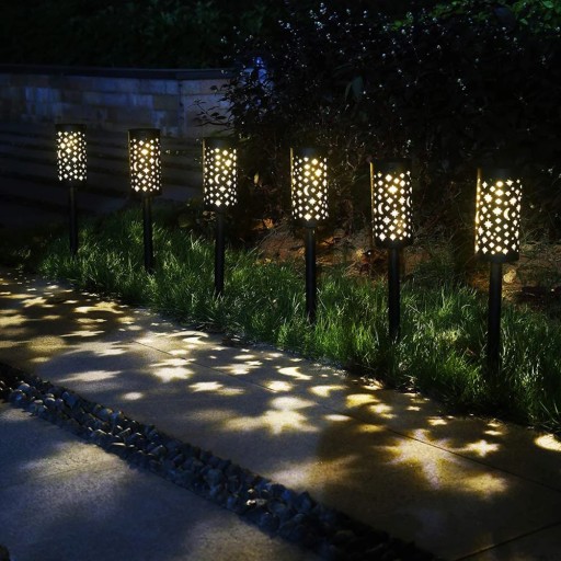 LED Solar Lawn Light Moon Star Hollow Outdoor