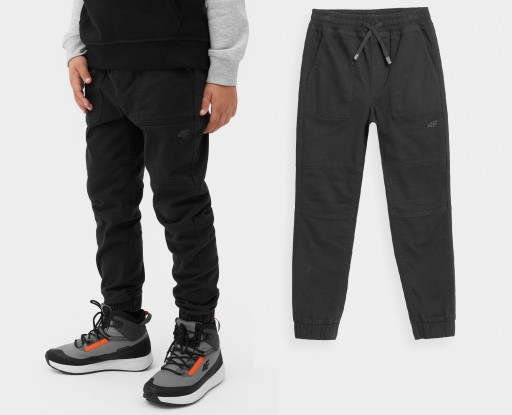4F SPODNIE CHŁOPIĘCE JOGGERY CASUAL DRESY