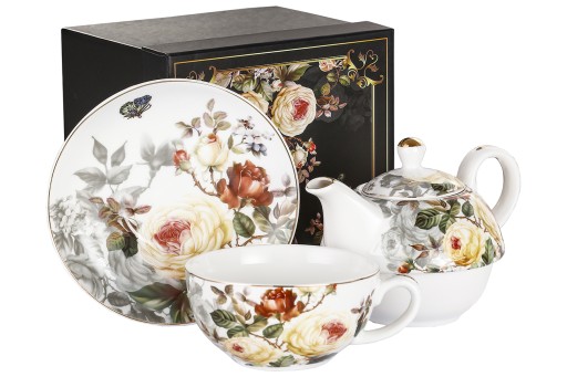 ENGLISH COLLECTION ZESTAW DO HERBATY `TEA FOR ONE IMBRYK + FILIŻANKA