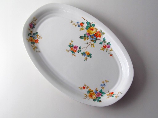 Tillowitz -1944 PORCELANOWY PÓŁMISEK PATERA KWIATY