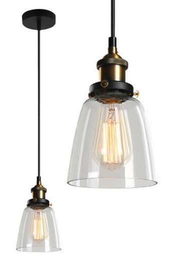 LAMPA WISZĄCA SZKLANA LOFT INDUSTRIAL KOLORY VERTO