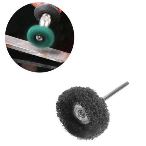 Tarcza polerska, głowica ścierna, szczotka nylonowa do Dremel 3mm CZARNA