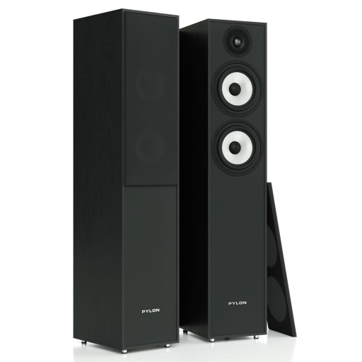 PYLON AUDIO PEARL 25 KOLUMNY CZARNE + MASKOWNICE