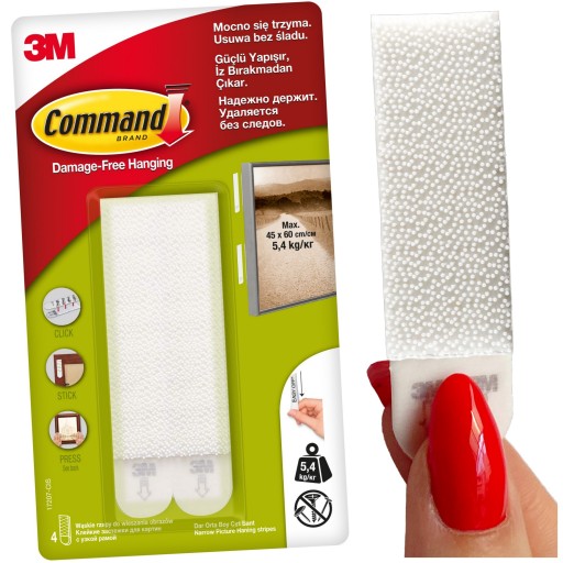COMMAND 3M RZEPY DUŻE WĄSKIE 8 SZT 17207