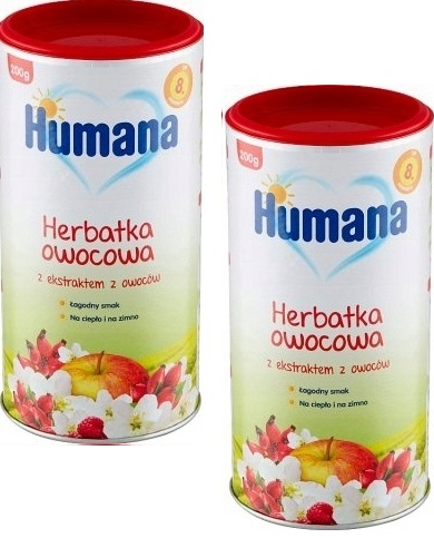HUMANA HERBATKA OWOCOWA PO 8 MIESIĄCU 200g x2 2PAK