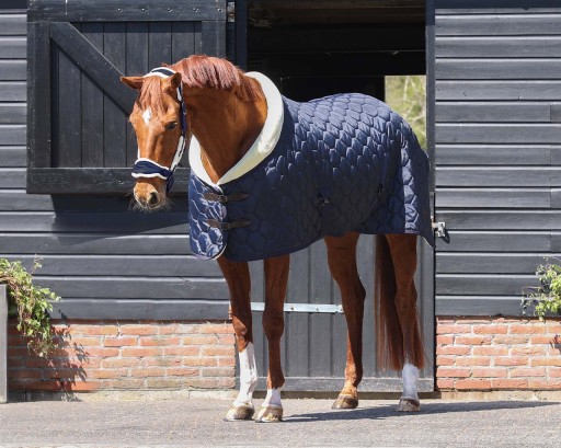 QHP Derka stajenna na futerku CLASSY Navy [R: 130]
