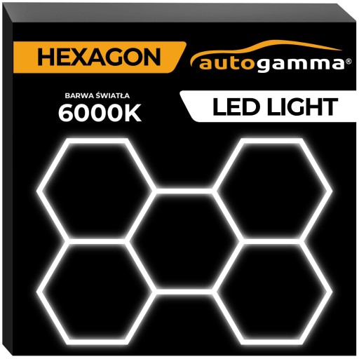 System oświetleniowy garażowo warsztatowy HEXAGON LED 297 x 206 5500-6000K