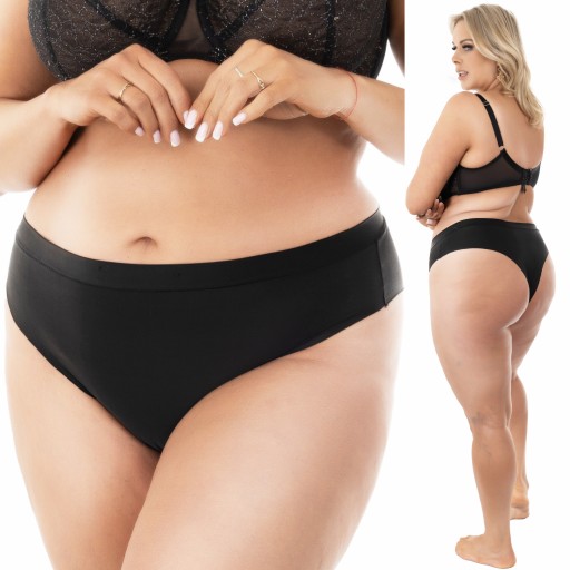 Ultra-gładkie Stringi Plus Size Niewidoczne pod Ubraniem Bawełniany Klin