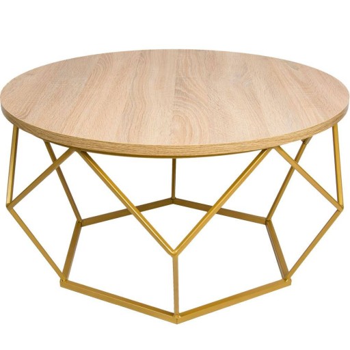 Stolik kawowy nowoczesny okrągły 70 cm ława LOFT