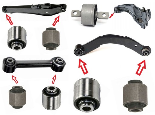 TULEJA WAHACZA TYŁ KOMPLET DODGE CALIBER 2006-2012