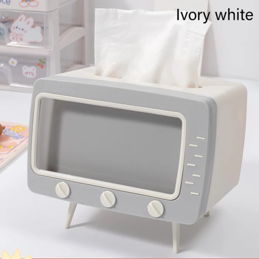 Lovely Plastic Tissue Box Home Multifunctional Desktop TV Tissue Box Simple