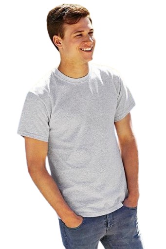 T-SHIRT KOSZULKA FRUIT OF THE LOOM HEAVY GREY L