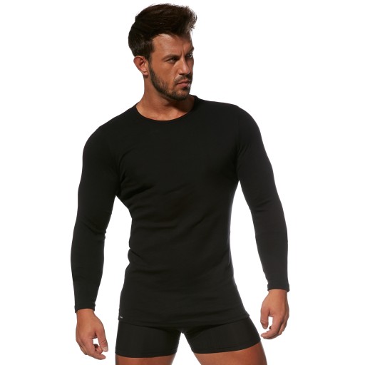 Podkoszulka męska Cornette 214 Thermo Plus 051 czarna r. XXL (52) bawełna
