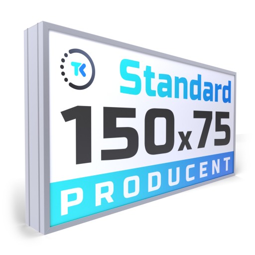 Kaseton STANDARD reklamowy LED z ramą aluminiową 150x75cm