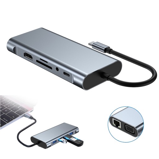 UNIWERSALNA STACJA DOKUJĄCA USB-C Z PORTEM ETHERNET RJ45