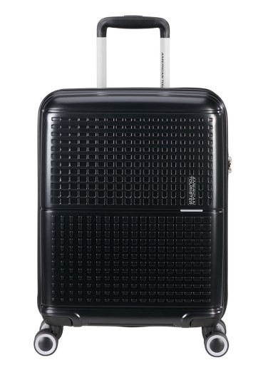 Walizka mała 4-kołowa z ABS-u American Tourister GeoPop - shadow black