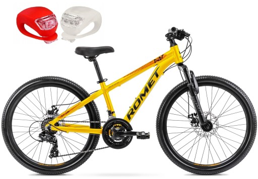 ROWER GÓRSKI MTB ROMET RAMBLER DIRT 24 SHIMANO OŚWIETLENIE STOPKA GRATIS