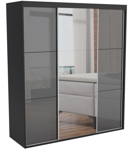 Szafa przesuwna z lustrem 250cm Green 15 na wymiar